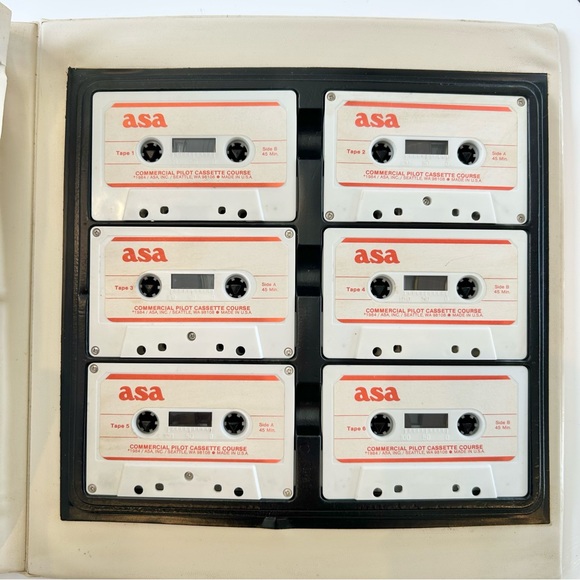 ASA Vintage Commercial Airline Pilot Cassette Course Test Prep Binder Text Tapes - Picture 6 of 10